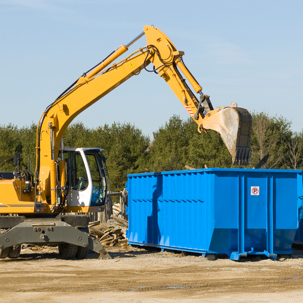 what size residential dumpster rentals are available in Hamptonburgh NY